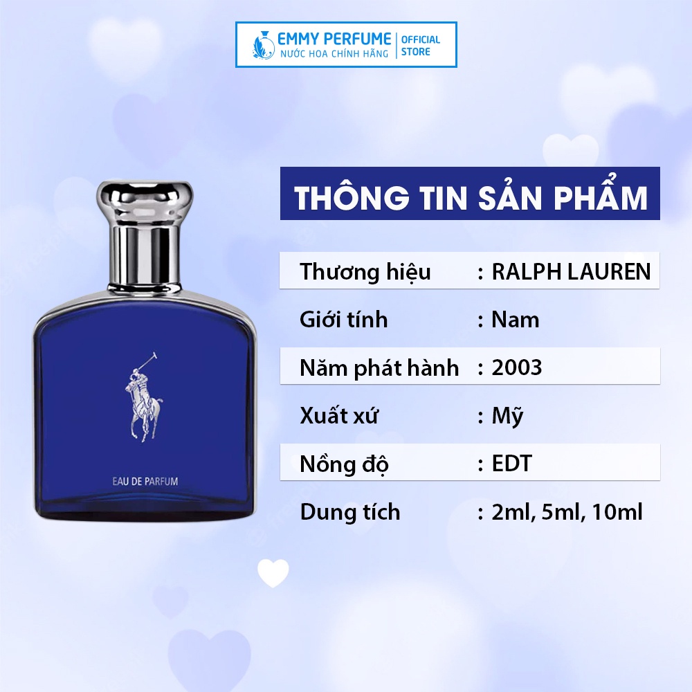 Nước hoa nam Polo blue black - Dầu thơm nam tính, hương thơm sang trọng đẳng cấp - EmmyPer