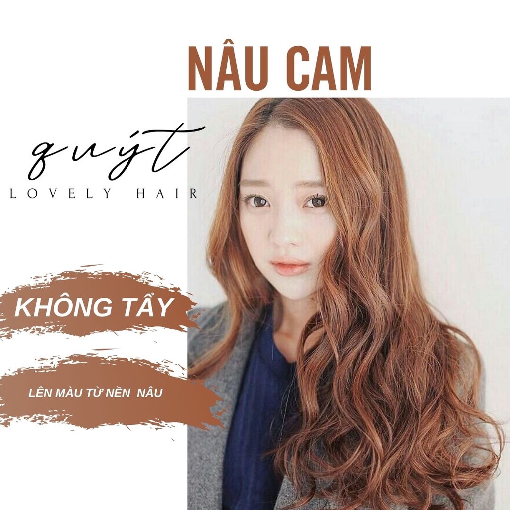 [ Q.8] THUỐC NHUỘM NÂU CAM+TẶNG KÈM OXY-KHÔNG TẨY