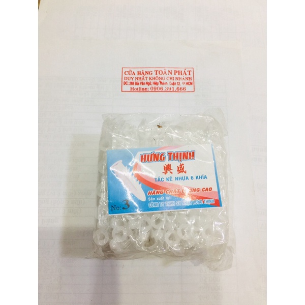 Tắc kê nhựa mủ size 3-4-5-6-7P