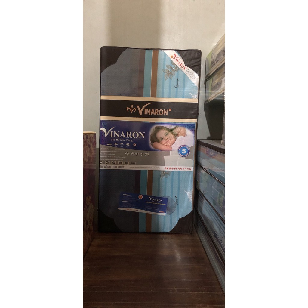 Đệm bông ép 3 miếng gấp Vinaron 1.2x1.9m day 9cm