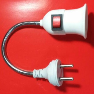 Đuôi đèn vặn lò xo có công tắc