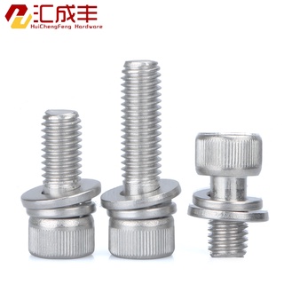 Bu lông lục giác M5M6 bằng thép không gỉ 304 kết hợp đệm ren HC 
