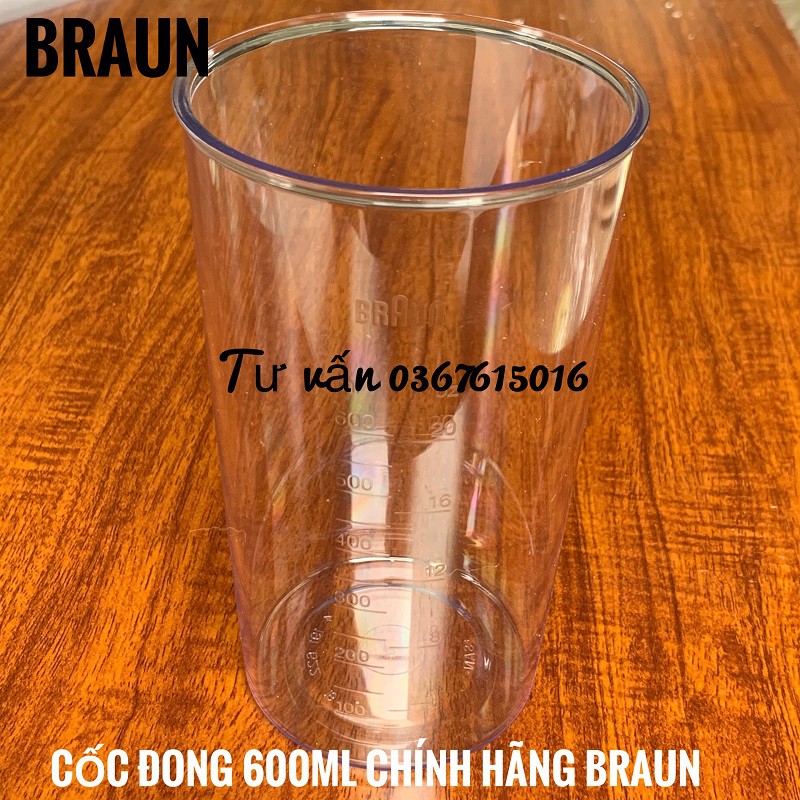 Cốc xay 600ml - máy xay cầm tay Braun MQ5000 MQ5035 MQ5045 MQ5030 MQ3035 MQxxx MQ5235