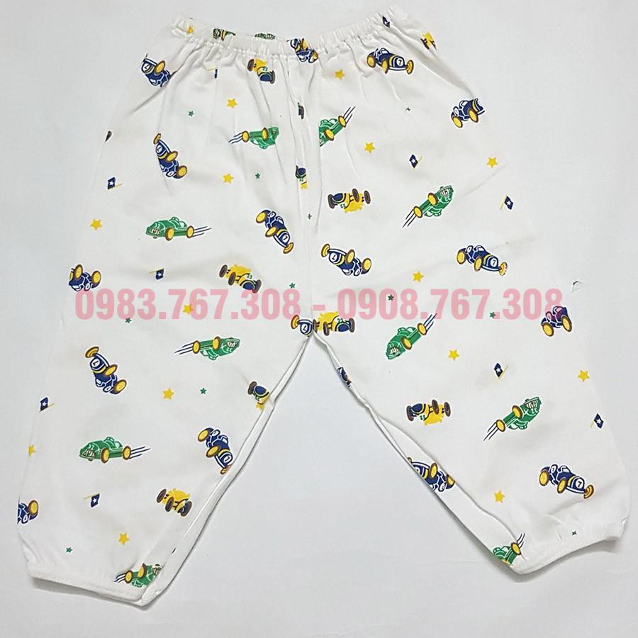 Combo 5 Quần Sơ Sinh Baby Born Màu + 5 Quần Baby Born Họa Tiết Chất Cotton Mỏng, Mát Cho Bé