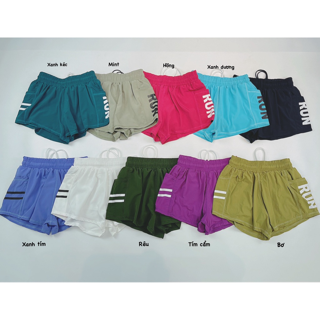 Quần Đùi Thể Thao Nữ 2 Lớp Boxer Run Siêu Xinh