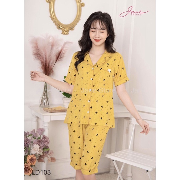 SET BỘ PIJAMA HOẠ TIẾT TÚI NƠ QUẦN NGỐ NỮ RẺ ĐẸP (KÈM VIDEO ẢNH THẬT)