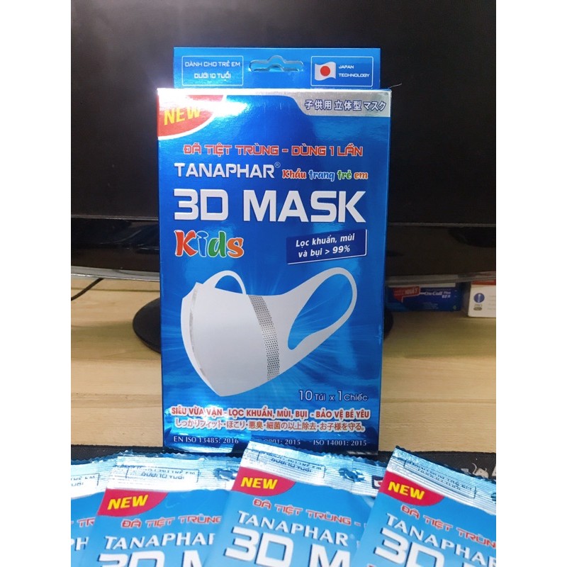 Khẩu trang trẻ em-3D Mask của Tanaphar hộp 10v