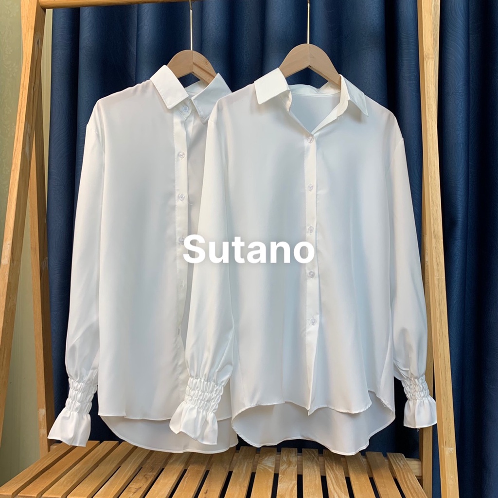 Áo sơ mi trắng tay bồng nữ kiểu dáng basic thời trang nữ A550 SUTANO