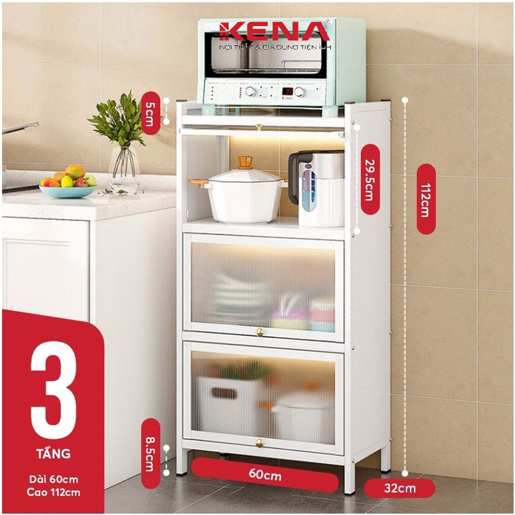 Kệ bếp Kena sắt hộp Hòa Phát phun sơn tĩnh điện chống ẩm chống gỉ KN 263