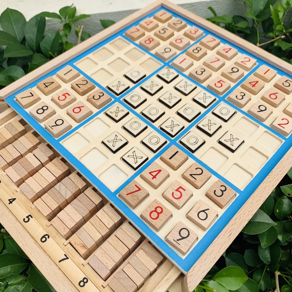 Đồ Chơi Gỗ Sudoku 9x9 Kết Hợp Cờ Caro Benrikids Có Hộp Đựng Kiêm Bàn Chơi Giúp Rèn Luyện Tập Trung