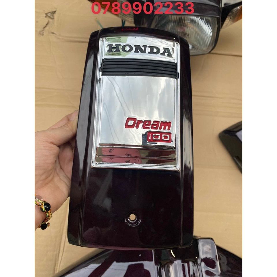 FULL BỘ ĐẦU ĐÈN + MẶT NẠ NHỰA ABS XE DREAM MÀU NHO