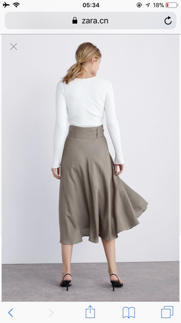 CHÂN VÁY MIDI ZARA AUTH SĂN SALE