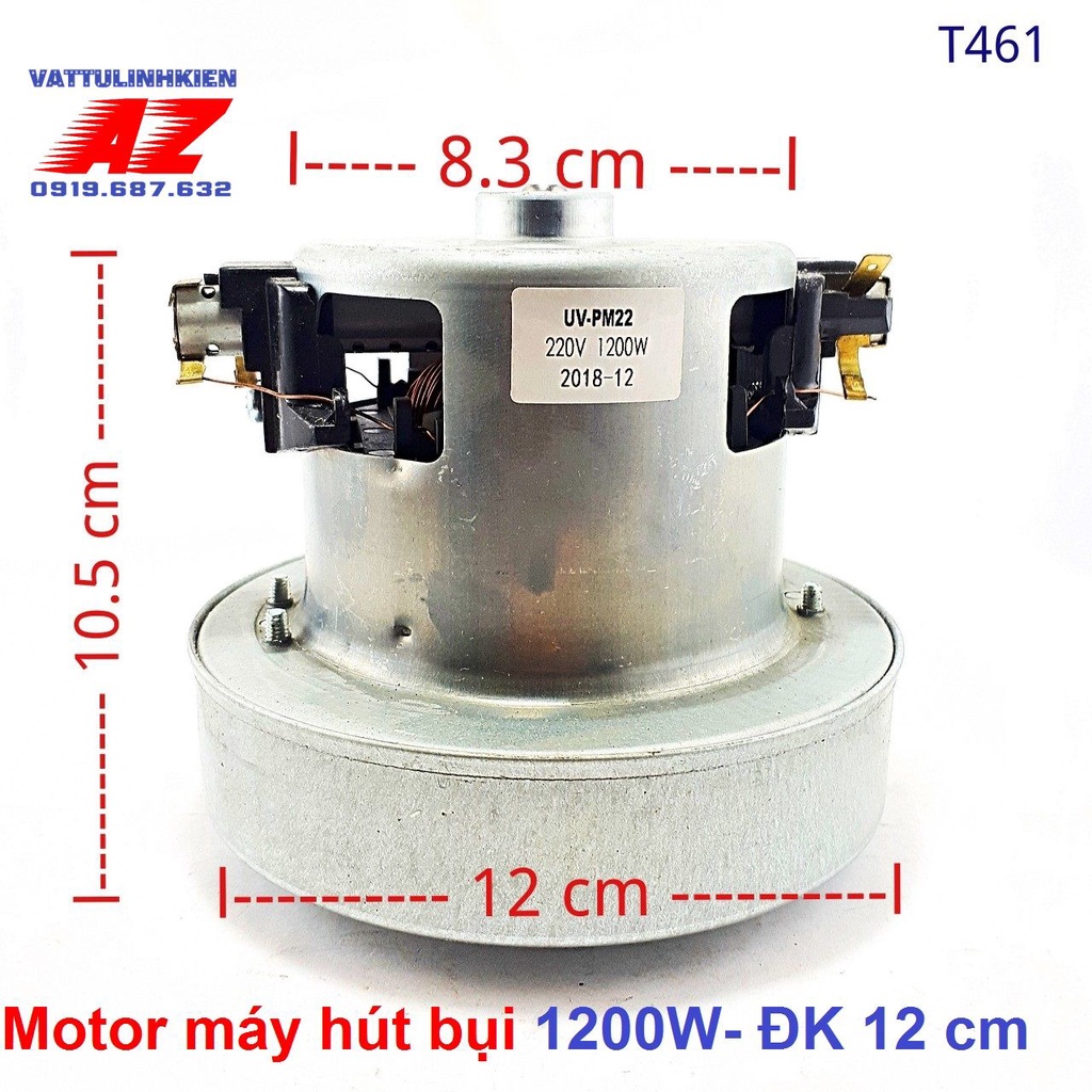 Motor động cơ máy hút bụi công suất 1200W Dây đồng