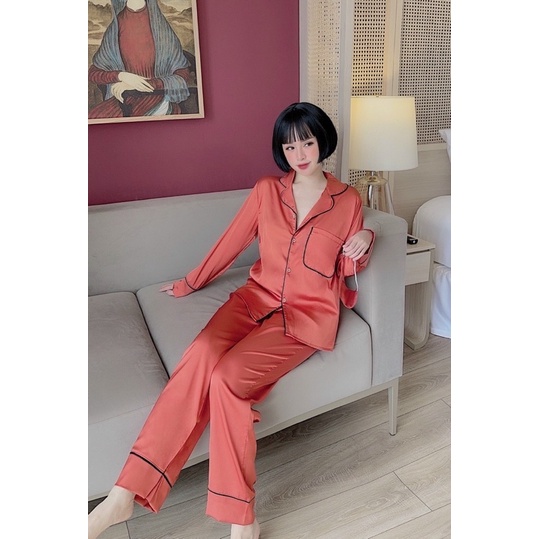 Bộ lụa pizama tiểu thư | BigBuy360 - bigbuy360.vn