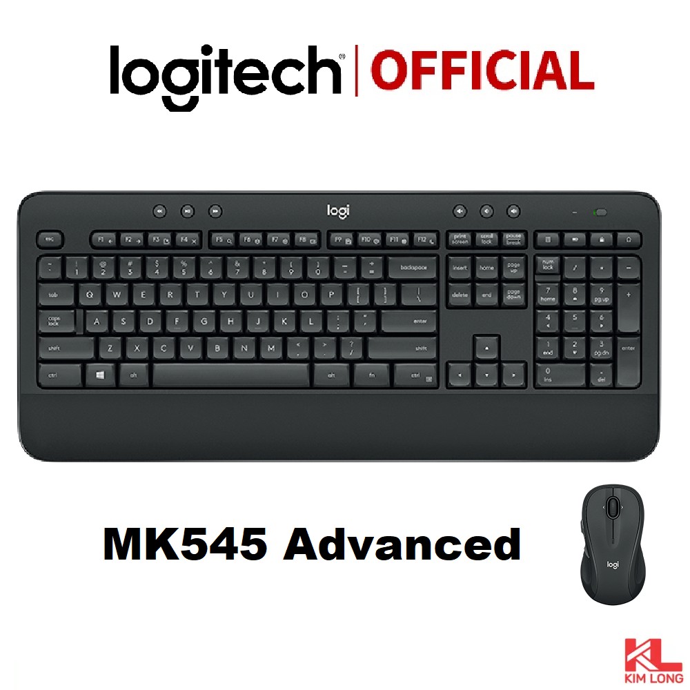 Bộ Bàn phím Chuột Logitech không dây MK545 - Hãng chính thức