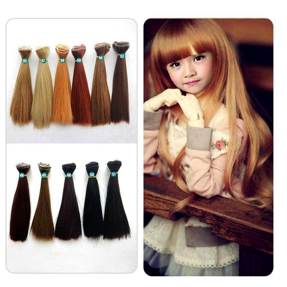 BEBETTERM 1 Tóc Giả 15cm 15 Màu Tự Chọn Cho Búp Bê