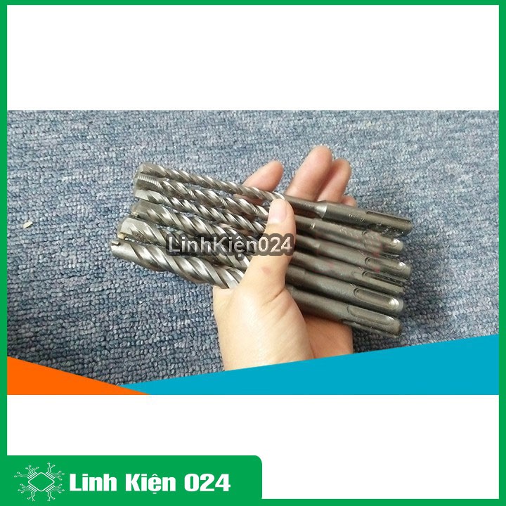 Bộ 4 mũi khoan bê tông đuôi gài BOSCH đường kính 6,8,10,12mm Loại Dài 16Cm Chất Lượng Cao