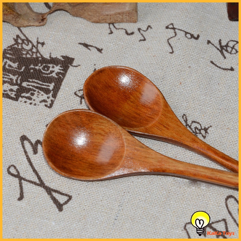 [KaKa Toys]Wooden Long Handle Spoon 33.5cm Creative Korean Hot Pot Spoon Tableware