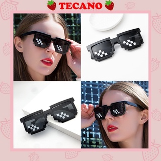 Kính thuglife gọng vuông nam nữ kính minecarf thời trang KM16