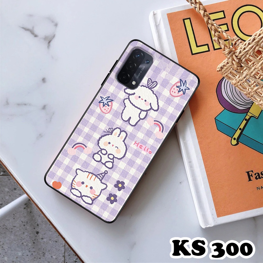 Ốp lưng Oppo A54 - Oppo A54 5G - Oppo A54s - Ốp in hình Gấu&amp;Thỏ siêu xinh - Lưng nhám viền TPU