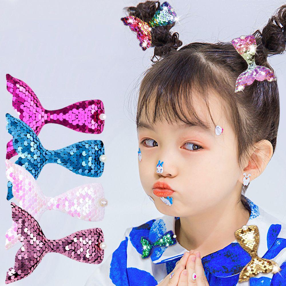 MOCHO Kẹp Tóc Trang Trí Hình Hoạt Hình Lấp Lánh Cho Bé Gái