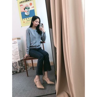 [ Od ] Giày cao gót đính đá ulzzang ( kèm ảnh thật )