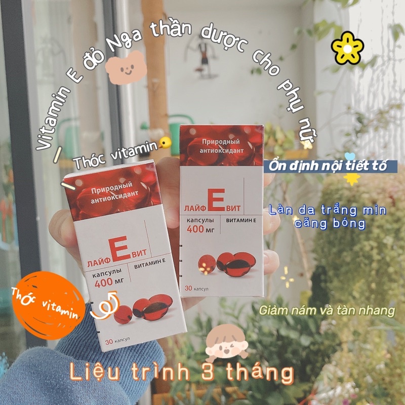 Vitamin E đỏ 400mg lọ thuỷ tinh | Thế Giới Skin Care