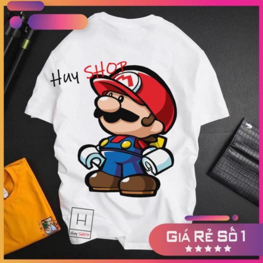 Áo thun Mario Cute dễ thương - Áo thun Hàn Quốc Unisex - Áo thun tay lỡ - Áo thun cặp đôi - Áo thun Hàn Quốc 676