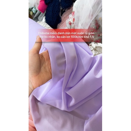 Habutai tím cà mềm xuôn đẹp 100k/4m khổ 1.5