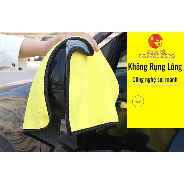 Khăn lau xe chuyên dụng Microfiber siêu thấm không rút sợi