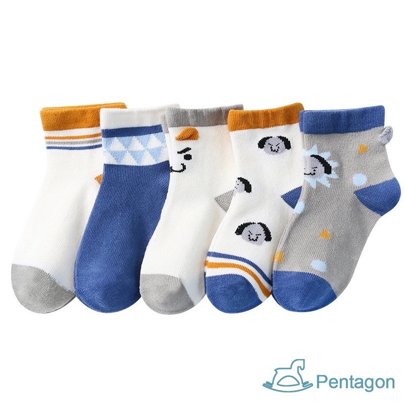 Set 5 Đôi Vớ Họa Tiết Hoạt Hình Dễ Thương Cho Các Bé