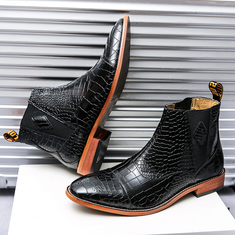 Giày Boot Nam Giả Da Cá Sấu Thời Trang | BigBuy360 - bigbuy360.vn
