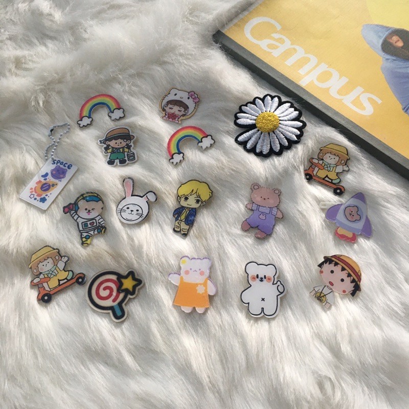 Sticker gắn balo túi xách siêu xinh siêu cute