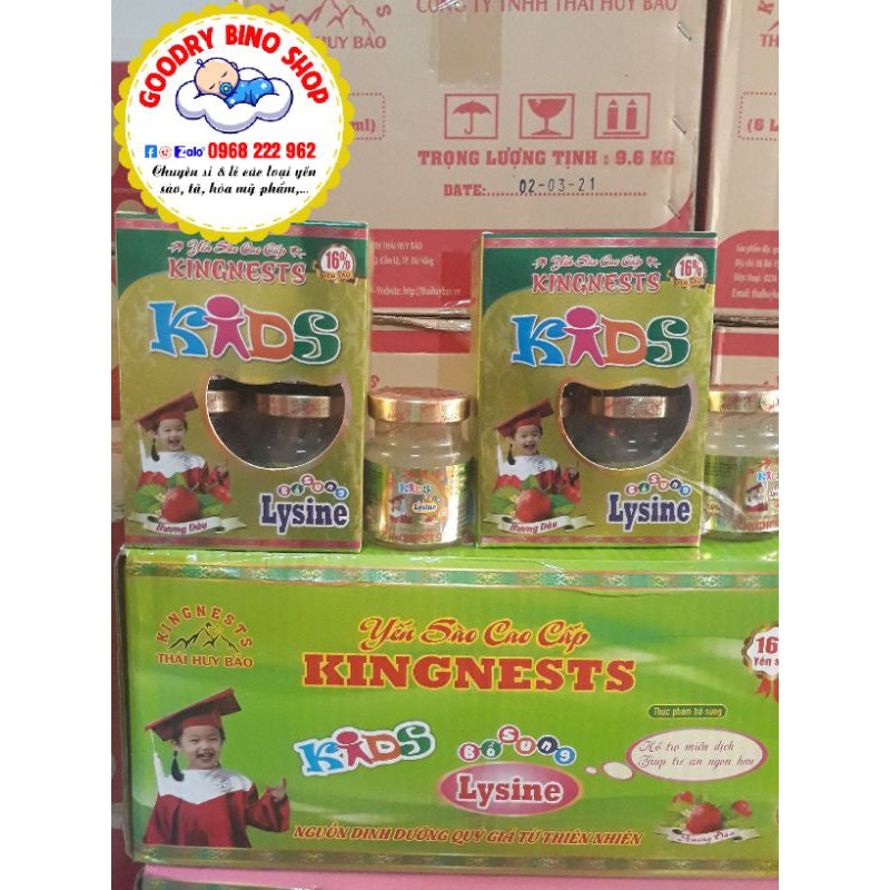 yến sào Kingnest's 16% yến tổ Kids cho trẻ em