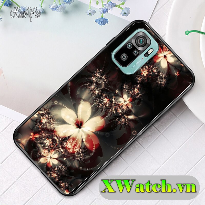 Ốp lưng phủ bóng Xiaomi Note 11 Mi 11T pro 11 lite Redmi Note 10 Note 10 pro Poco X3 / X3 Pro F3 K40 pro họa tiết HOA
