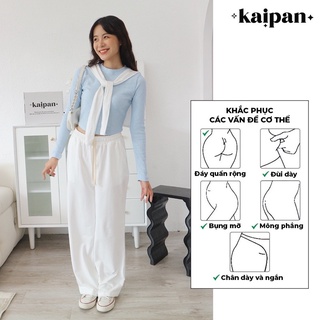 3 quần vải ống suông basic