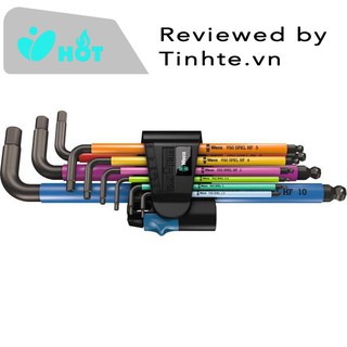 Bộ lục giác đầu bi nhiều màu, có bi giữ hex-plus multicolour 1 sb L-key set Wera 05022210