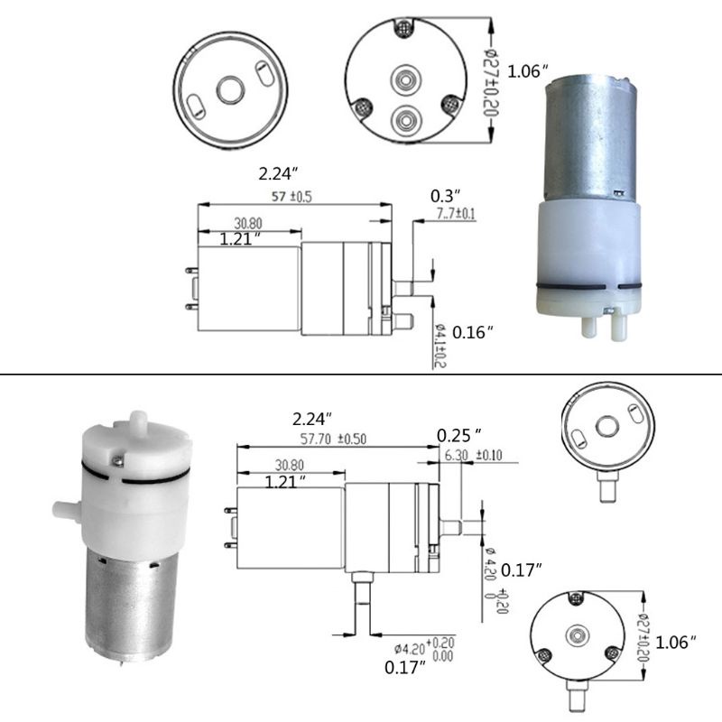 Máy bơm chân không mini Dc12V 370 chuyên dụng