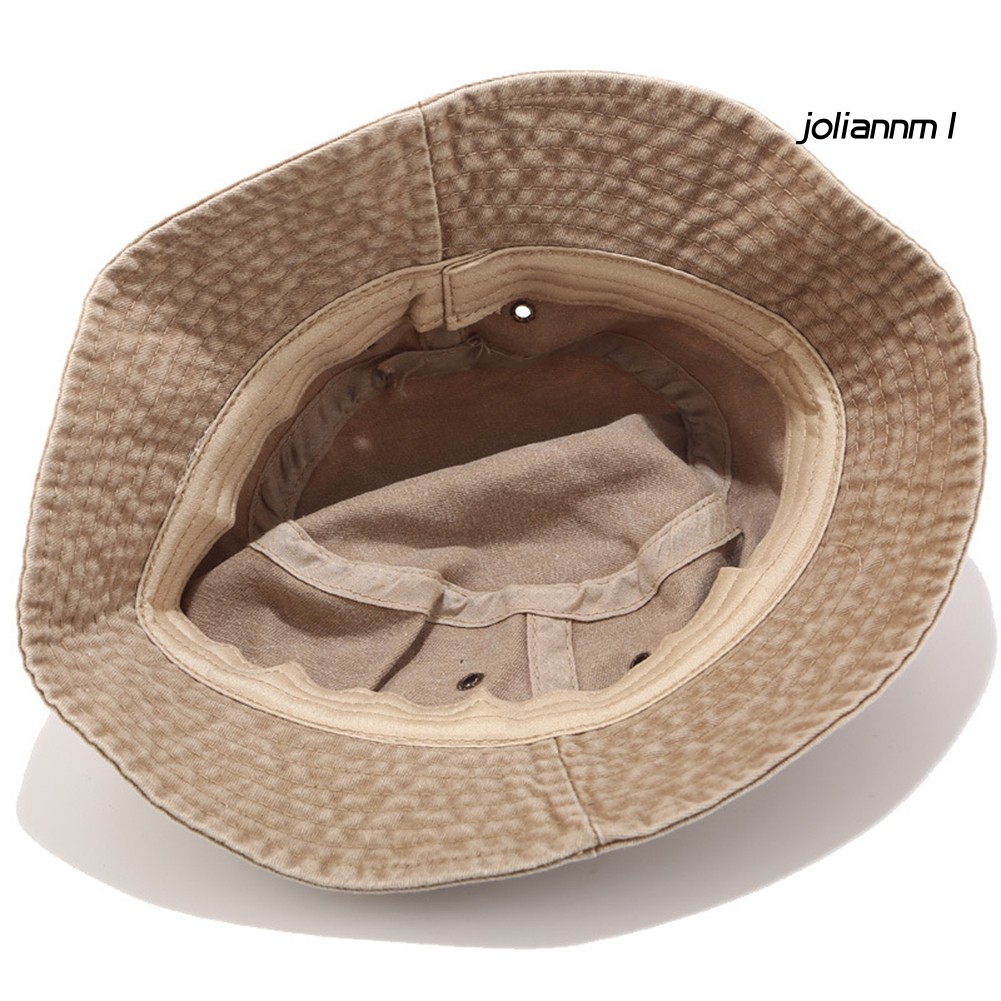 Mũ bucket denim màu trơn chống nắng thời trang cho nam và nữ