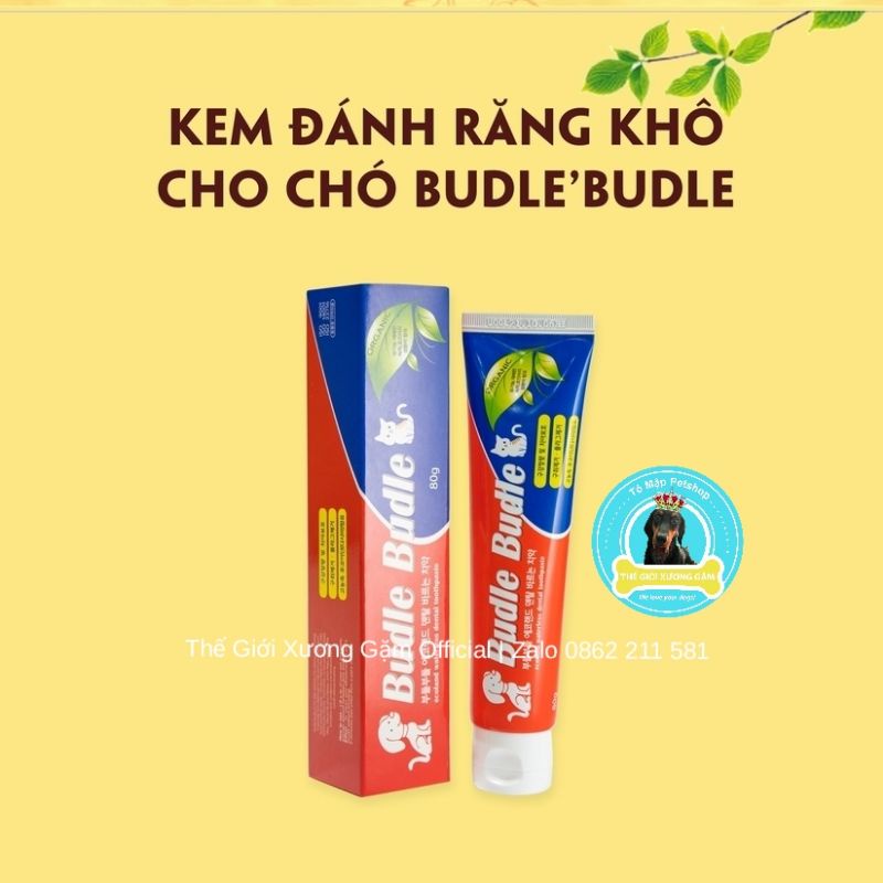 KEM ĐÁNH RĂNG KHÔ CHO CHÓ MÈO BUDLE BUDLE ECOLAND WATERLESS TOOTHPASTE