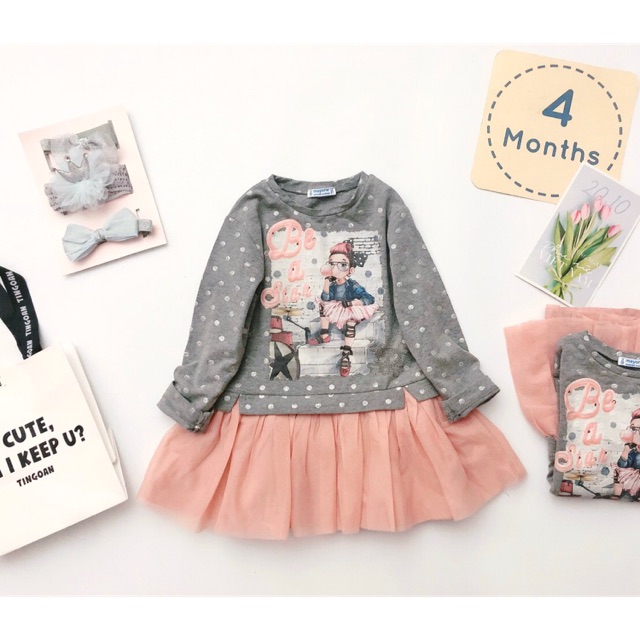 Áo váy bé gái mayora