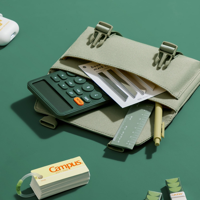 Túi bút chì MAH màu đơn giản cổ điển cỡ nhỏ thiết kế xách tay