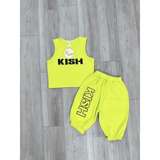 Bộ KISH quần lửng  bé gái
