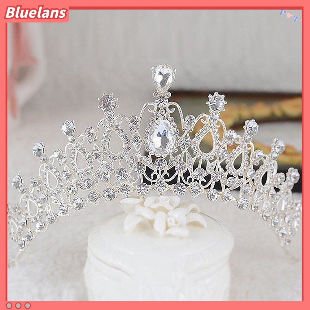 Vương Miện Cài Tóc Đính Đá Lấp Lánh Cho Cô Dâu