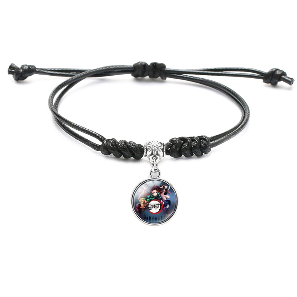 Vòng tay mặt kim loại họa tiết hoạt hình Thanh Gươm Diệt Quỷ phong cách Nhật Bản
