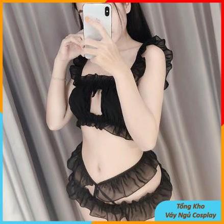 Bộ Đồ Ngủ Nữ Sexy Cosplay Nàng Lolita Siêu Quến Rũ, Đồ Lót Ren Chất Voan Cát Cao Cấp Đủ Phụ Kiện - LoLITA x | BigBuy360 - bigbuy360.vn