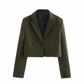 SET ÁO BLAZER CROPTOP+CHÂN VÁY XẺ