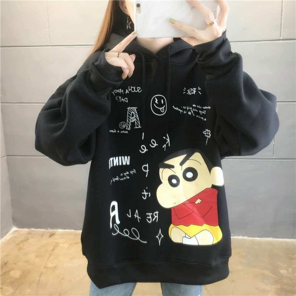 Áo khoác, áo hoodie unisex nam nữ nỉ ngoại shinn giận dỗi dễ thương năng động thời trang học đường