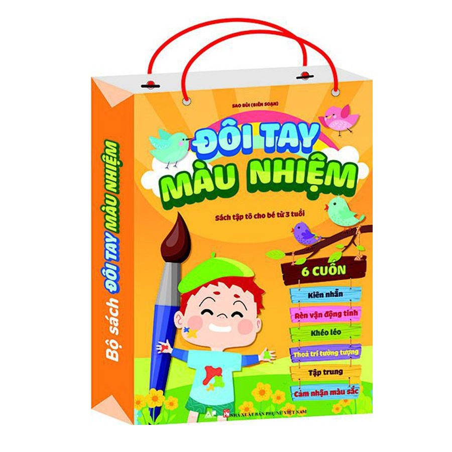 Sách - Túi tô màu Đôi Tay Màu Nhiệm Bộ 6 Cuốn( Mới)