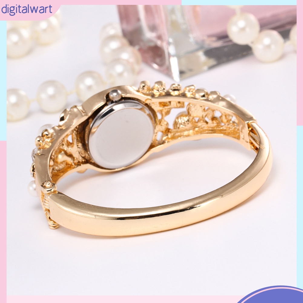 Đồng Hồ Nữ Mặt Hình Oval Đính Đá Thời Trang
